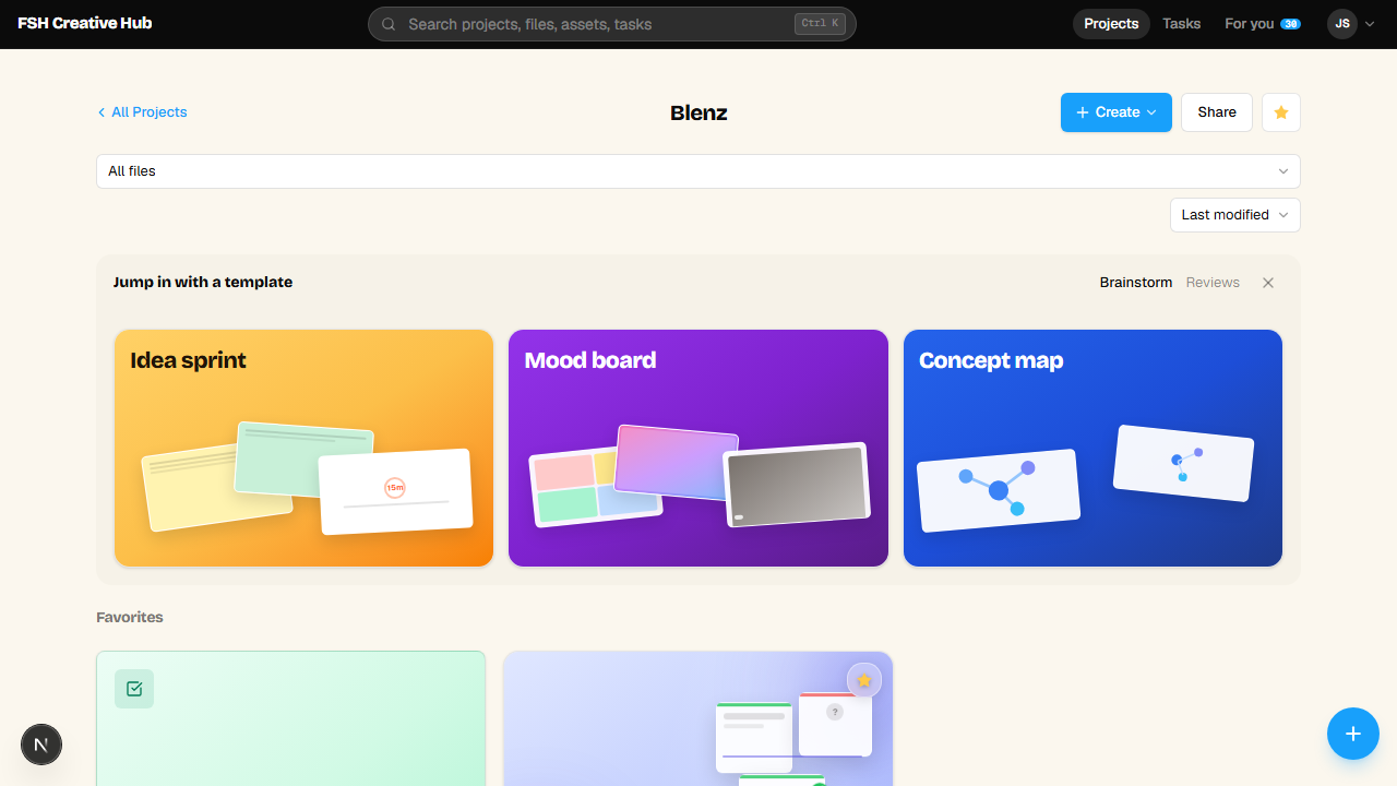 Project workspace